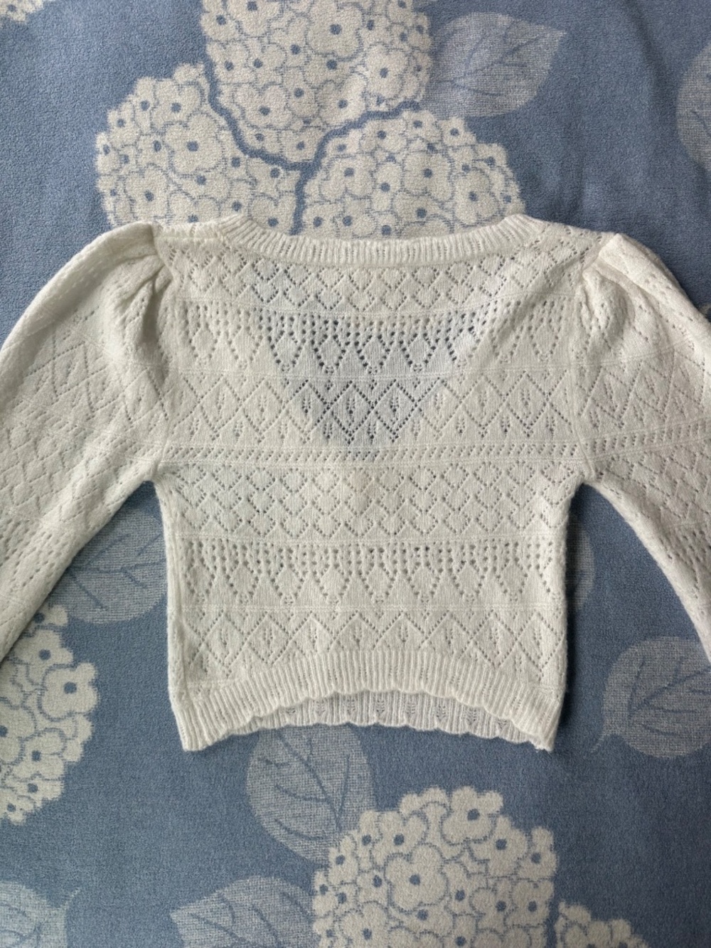 For Love and Lemons | Coastal Cowgirl White Crochet Cardigan - Small - Picture 2 of 8